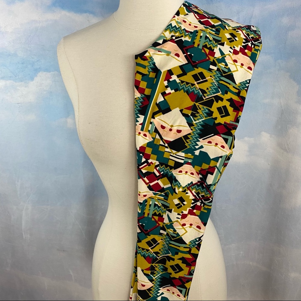 LuLaRoe Green & Gold Holiday Leggings Tween